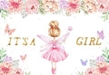 Angel Flower Girl Photography Backdrop for Baby Shower