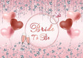 Wedding Bride to Be Romantic Photography Backdrop for Bridal Shower