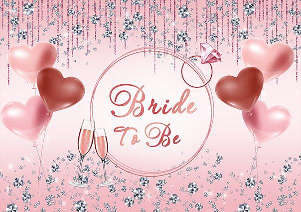 Wedding Bride to Be Romantic Photography Backdrop for Bridal Shower