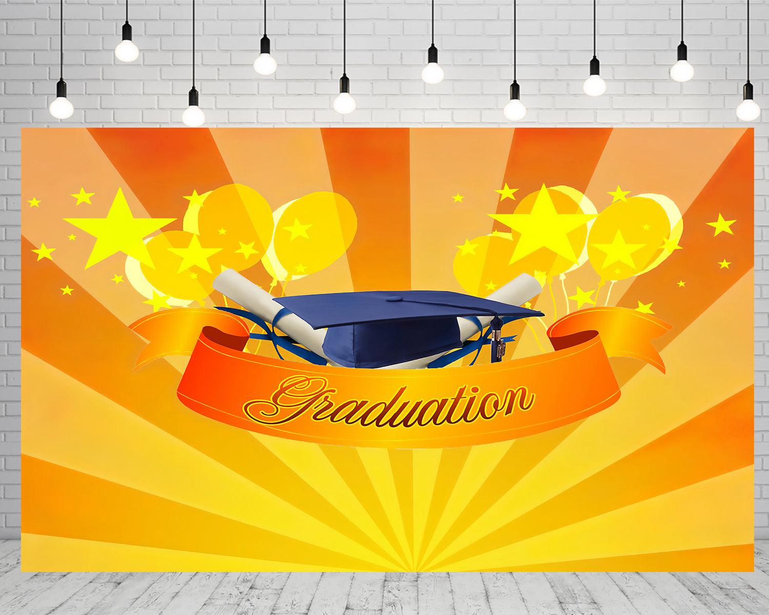 Stage Lighting Graduation Party Backdrop Background for Photography TKH1886